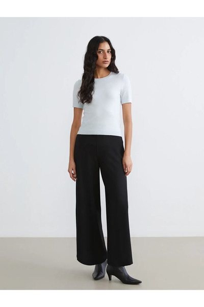 LC Waikiki Wide Leg Women's Trousers with Elastic Waist