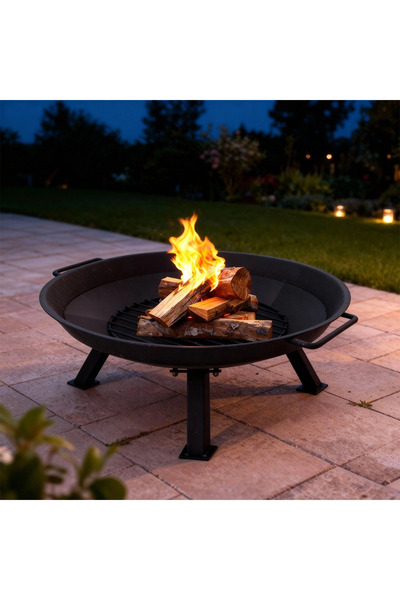 Ambiance Outdoor fire pit / fireplace with included hook Ambiance, metal, 22×56 cm, black