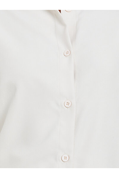 Styli Off White Solid Shirt and Maxi Skirt Co-ords