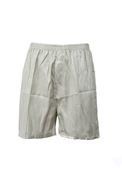 Oppland Men's Satin Fabric Shorts Solid Color Elastic Waistband No Pockets Relaxed Fit Lightweight Fabric