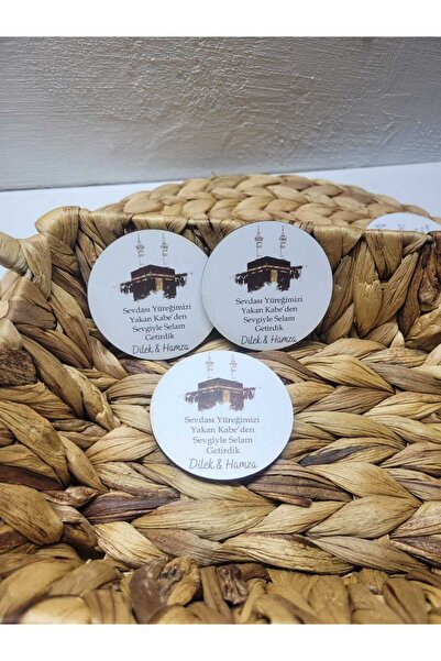 Ufuk Çizgisi Umre Hediyelik Kişiye Özel Mdf Magnet 20li