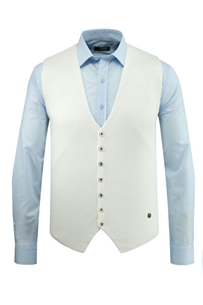 Çizgi Triko Men's Buttoned Sports / Regular Knitwear Knitted Sleeveless Vest - 4241Ls