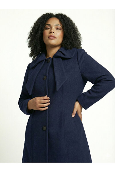 Roxxlen Palton clasic din pâslă cu buzunare de mărime mare