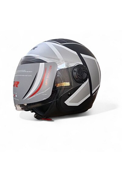 NCR KASK ÇENESİZ 230 ECE 22/06 BELGELİ SİYAH GRAFİK
