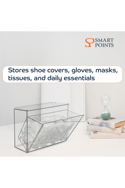 SP SMARTPOINTS Wall-Mounted Acrylic Storage Box, 22x15x8.5 cm, Transparent