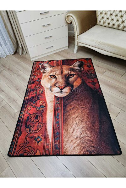 YTR HOME Dijital Baskı Yıkanabilir Kaymaz Taban Dekoratif Salon Mutfak Halısı...