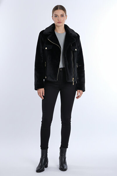 Ekol Beli Belted Mix Fabric Coat