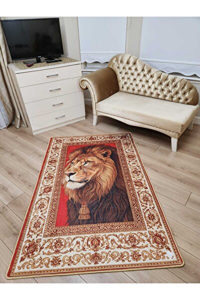 YTR HOME Dijital Baskı Yıkanabilir Kaymaz Taban Dekoratif Salon Mutfak Halısı...