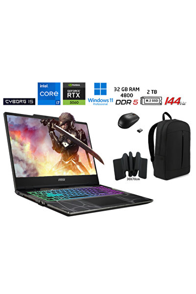 MSI Cyborg15 B13WFKG-490XTRi7-13620H 32GB 2TBSSD 8GB RTX5060 15.6FHD144Hz Dud...