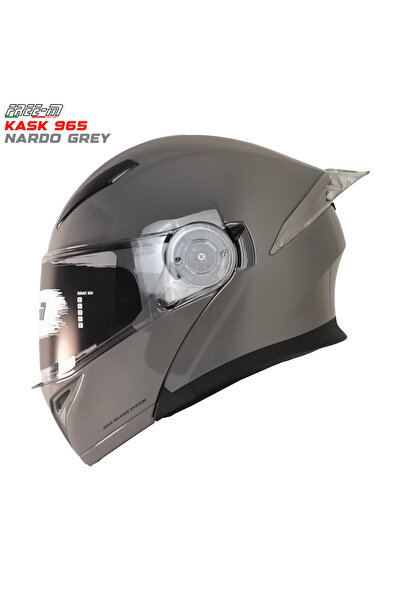 ArWears FR-965 NARDO Gri Çene Açılır - Güneş Vizörlü ( Gözlüklü ) Motorsiklet...