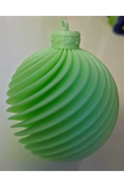 3D Set 6 bucati Globuri Print 3D, Verde, Stralucesc in intuneric