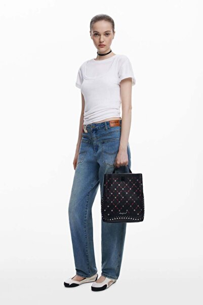 Desi Small perforated backpack with studs