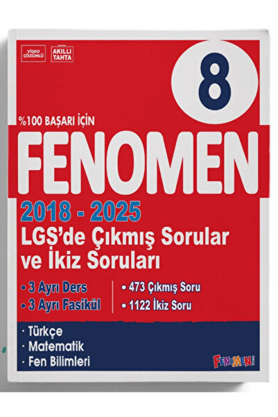 Fenomen Yayıncılık Fenomen 8.SINIF LGS Çıkmış Sorular Ve İkiz Sorular Seti (6...