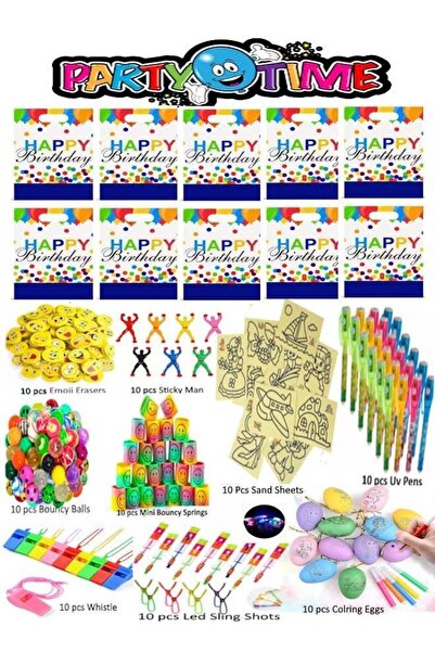 JOLLITY LLC 110 PCS Party Favors for Kids Blue Goody Bags with Bulk Toys