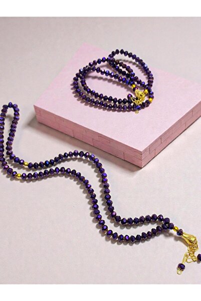 Hac AVM 99' luk Hediyelik Kristal Taşlı İnci Püsküllü Zarif Tespih Modeli Mev...