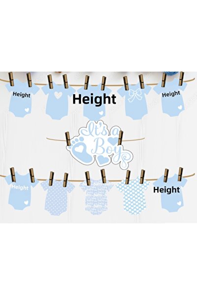 Hiras Dizayn 11 Pieces Baby Shower Party String Banner Boy or Girl Blue/Pink Baby Shower Decorations