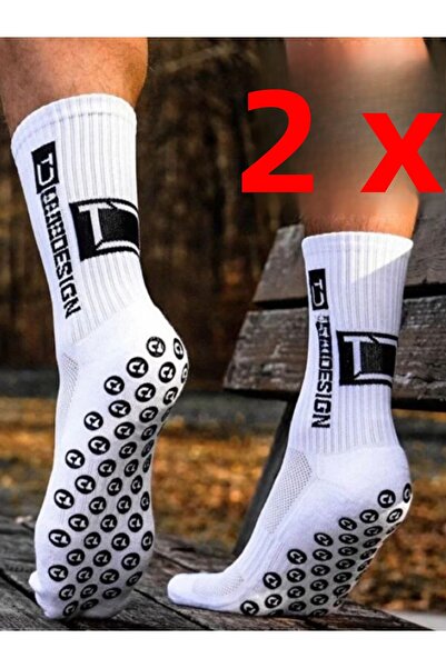 Shuttle Park 2-συσκευασία ειδικής σειράς λευκές αντιολισθητικές κάλτσες αθλητικών ποδοσφαιριστών με σχέδιο πετσέτας από σιλικόνη άνετες χωρίς ραφές Match Football