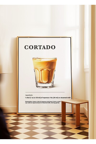 ARTHOUSECOLLECTIVE Cortado - Kahve Posteri - Frameless Poster in Table Dimensions