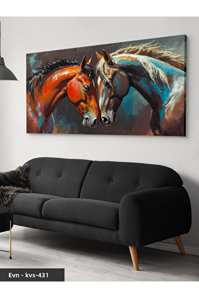 Evinemoda Oil Painting Look Noble Horses One Piece Canvas - Canvas Painting
