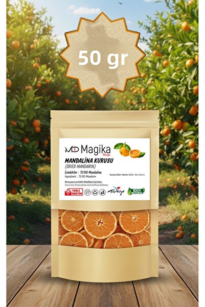 Magika Design 50 جرام من الماندرين المجفف، خالٍ من المواد المضافة والمواد الح...