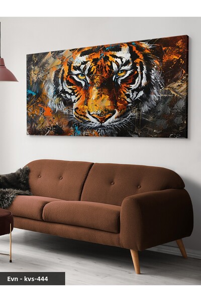 Evinemoda Oil Painting Look Tiger One Piece Canvas - Canvas Painting