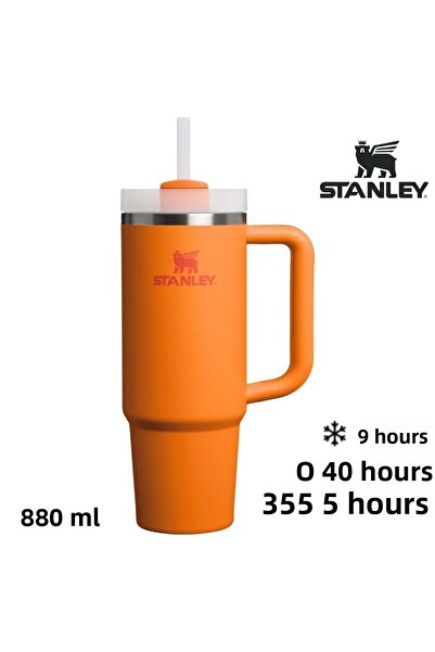 Stanley Quencher H2.O Flowstate ™   Tumbler Thermos with Straw 0.8L Flask with Straw Orange