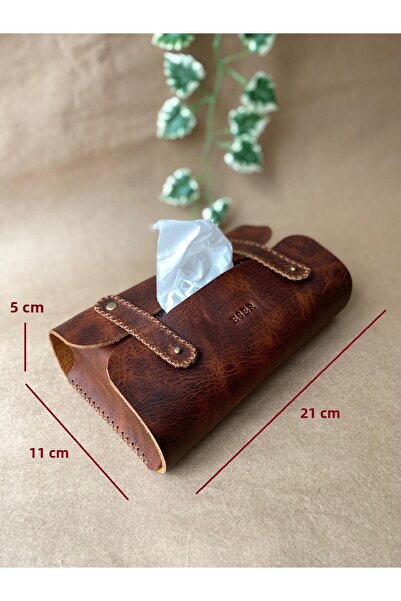 ALESTA LEATHER (Name Written) Napkin Holder Handmade Genuine Leather