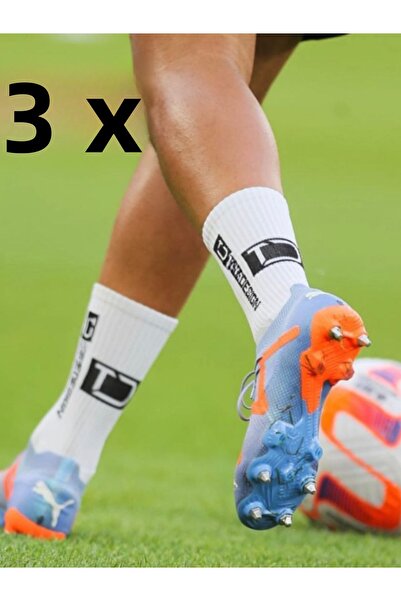 Shuttle Park Ειδική σειρά 3-συσκευασίας Λευκές αντιολισθητικές κάλτσες αθλητικών ποδοσφαιριστών με σχέδιο πετσέτας σιλικόνης άνετες χωρίς ραφές Match Football
