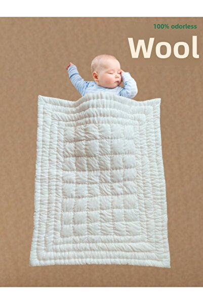 royalmoni Unscented 100% Sheep Wool Hand Sewing Hand Knitting Baby Quilt Baby Blanket