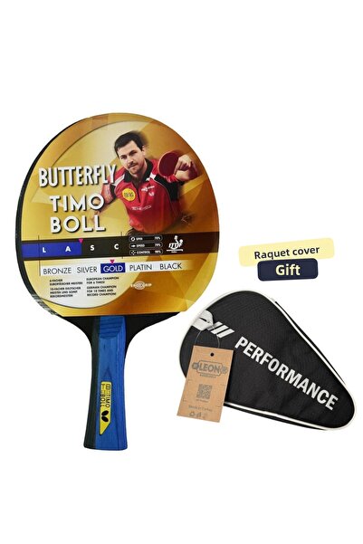 BUTTERFLY Timo Boll Gold Table Tennis Racket Ittf Approved - with Racket Cover