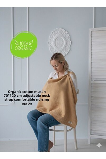 Sevza Kids Breastfeeding Apron, Multi-Purpose Nursing Cover, 70X120 cm Organi...