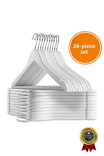 OVERMAX Alb, 24 de bucăți, plastic cu aspect de lemn, de calitate A, 24 de bu...