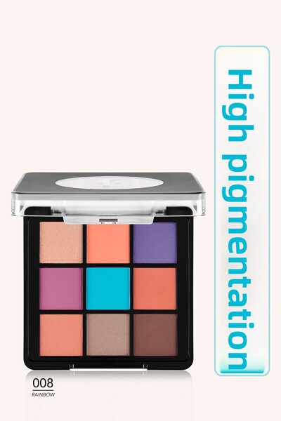 Flormar Matte & Shimmer Creamy Eyeshadow Palette - Eye Shadow Palette - 008 Rainbow