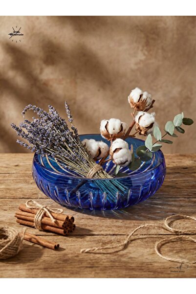 AKDEN STORE وعاء تقديم أدوات المائدة المزخرفة المصنوعة يدويًا من الكريستال