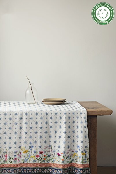 MOSHEYA HOME مفرش طاولة ديجيتال مطبوع - 140x180 - 140x220 سم 140x240 سم - قما...