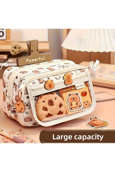 kardelen kırtasiye 33 قطعة من مقلمة الكابيبارا ذات السعة الكبيرة متعددة الأقس...