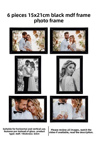 Me you 6 قطع إطار 15×21 - إطار من الألياف متوسطة الكثافة - إطار صور - إطار A5...