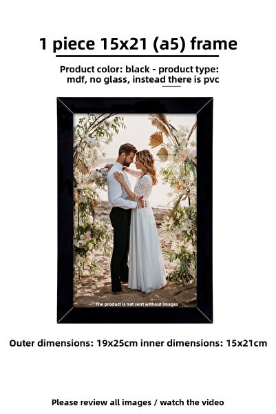 Me you 1 قطعة إطار 15x21 - إطار MDF - إطار صور - إطار A5 مع PVC