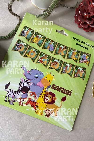 karanca parti süs لافتة سفاري لتزيين الحائط بمناسبة عيد الميلاد