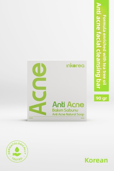 İnkorea صابون طبيعي مضاد لحب الشباب ومتوازن للزيت / صابون طبيعي مضاد لحب الشب...