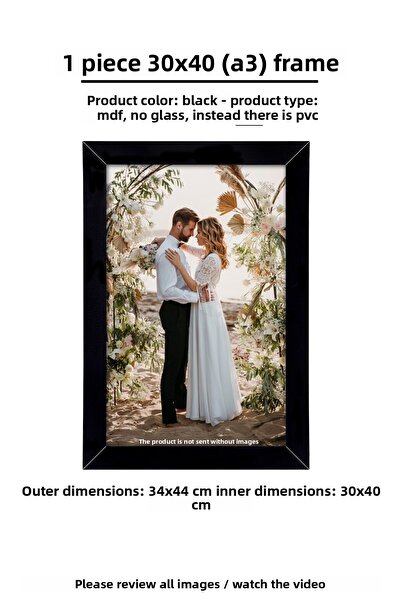Me you 1 قطعة إطار 30x40 - إطار MDF - إطار صور - إطار ملصق A3