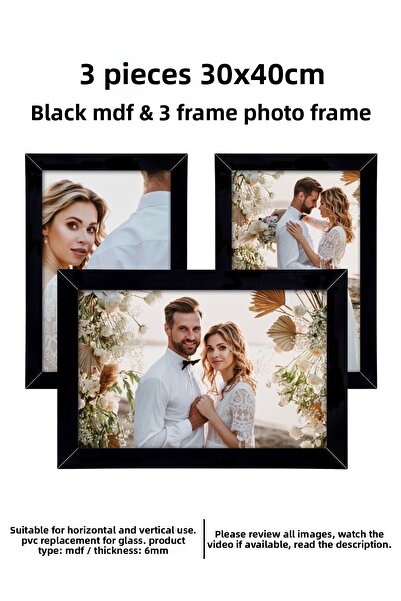 Me you 3 قطع إطار 30×40 - إطار MDF - إطار صور - إطار ملصقات A3