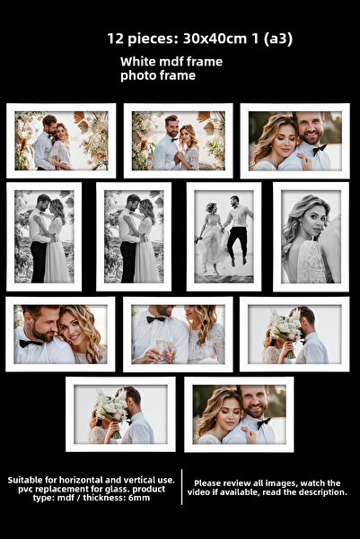 Me you 12 Pieces 30X40 Frame - Mdf Frame - Photo Frame - A3 Poster Frame