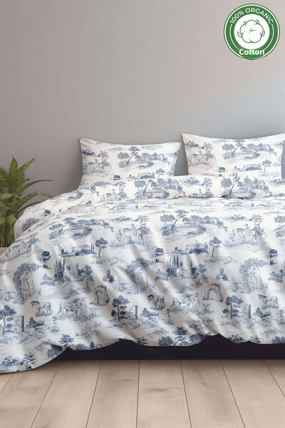 MOSHEYA HOME طقم غطاء لحاف مزدوج من القطن بنسبة 100% مقاس 200×220 وغطاء وسادة...