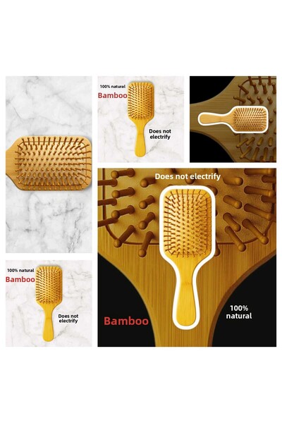 MadameNatural 100% Natural Bamboo and Boxwood Comb