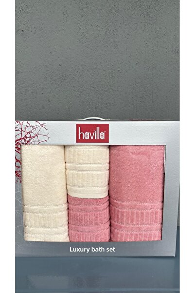 SERENART HOME Havi̇lla Hamam Set Pink