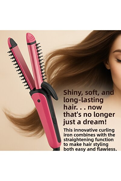 Teknoşık 2-in-1 Curling Iron and Straightener – Fast Heating Shimmering Hair ...