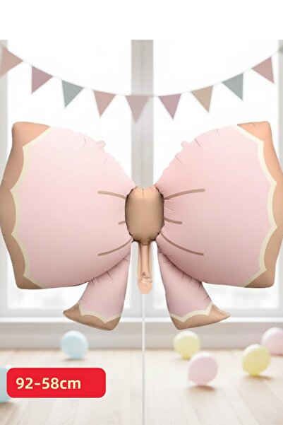 Baloncu Nene بالون فويل على شكل فيونكة وردية لعيد الميلاد، بالون فويل على شكل...