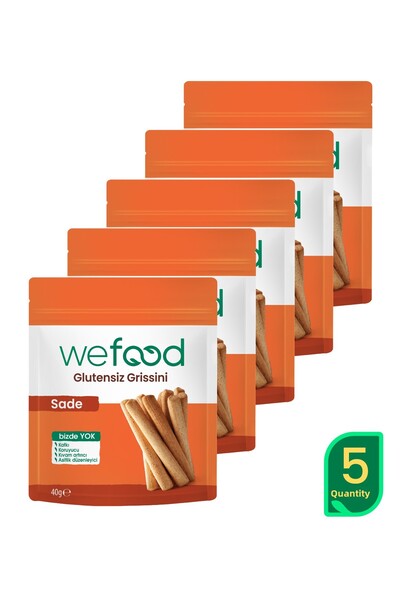 Wefood Gluten-Free Grissini Plain 40 g 5 Pack