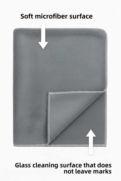 Nobera Duoclean Dual Action Cleaning Cloth - Microfiber & Glass Cloth (2-in-1...